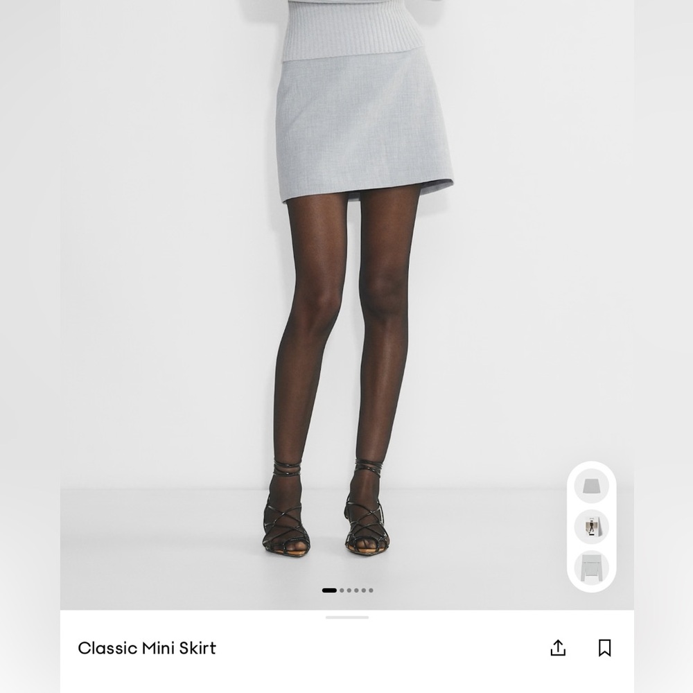 Wilfred classic mini skirt- Heather chrome